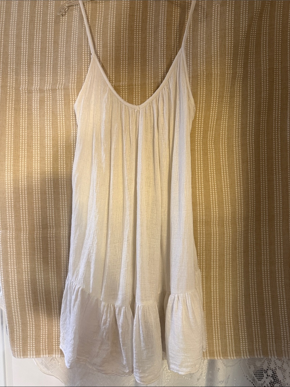 Billabong White Spaghetti-Strap Mini Dress